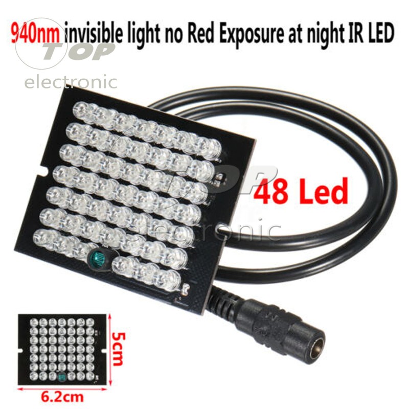 IR Infrared Illuminator 48 LED Bulb Light Board CCTV Night Vision Camera 940nm